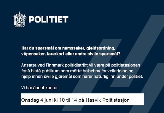 Åpen politistasjon onsdag 4