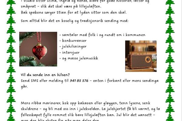 nærradiosending lillejulaften