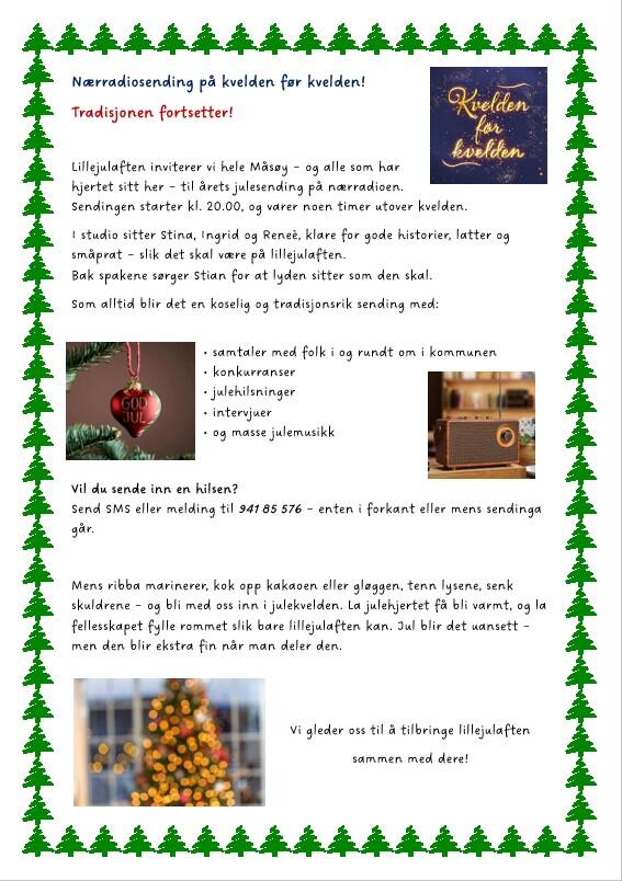 nærradiosending lillejulaften
