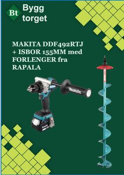 Mikita DDF492RTJ med isbor fra RAPALA