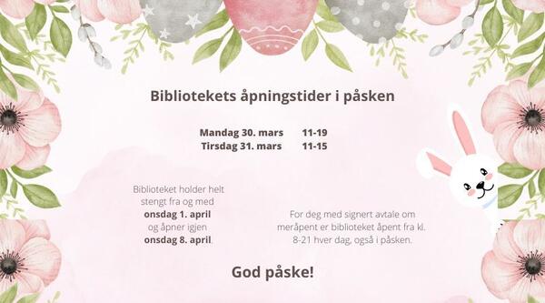 Påskeåpningstider 2026