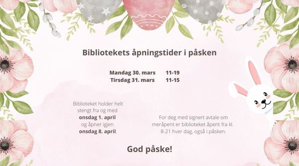 Påskeåpningstider 2026