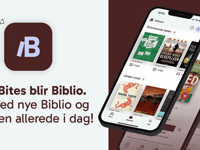 BookBites blir Biblio Reklame for ebok- og elydbok-appen Biblio