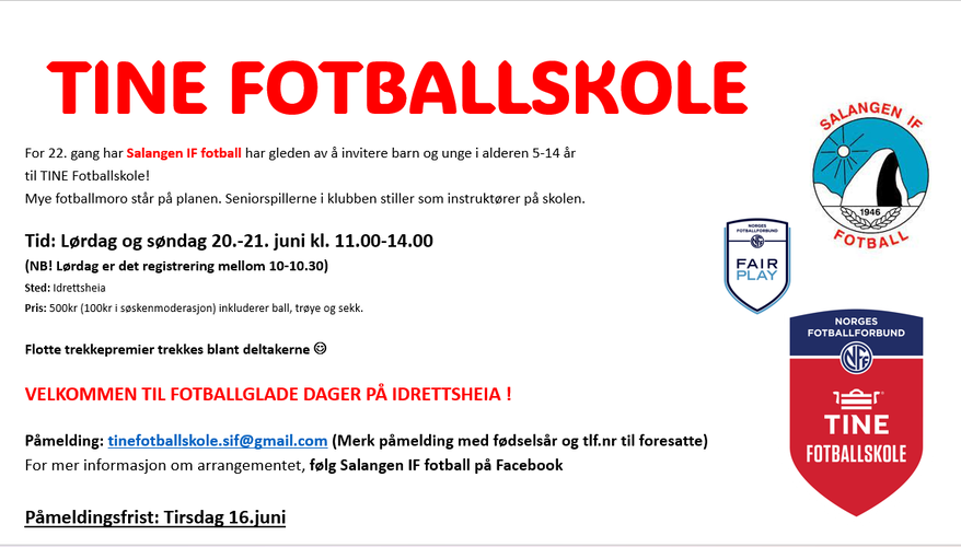 TINE fotballskole Salangen IF