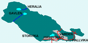 Kart over Havøya