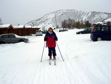 Gry Hege Ellingsen fullfører her over ti kilometer med skigåing.