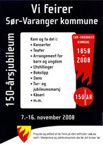 Jubileumsplakat Sør-Varanger kommune 150 årsfeiring
