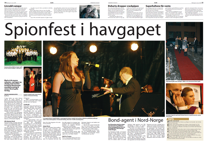 James Bond-oppslag i Finnmark Dagblad